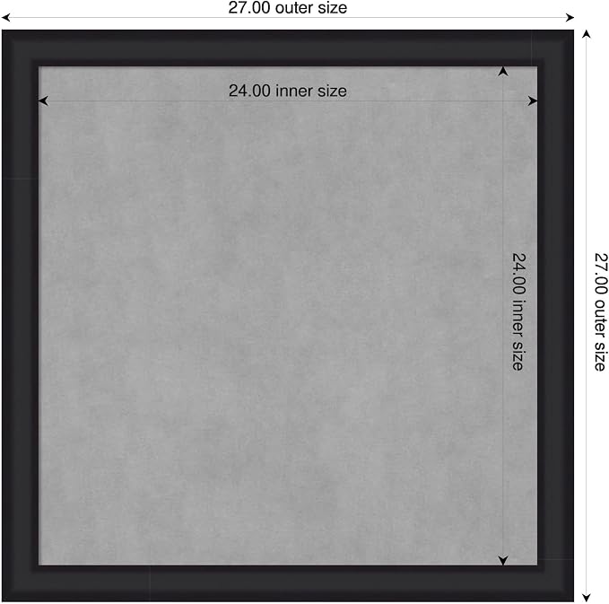 Amanti Art Black Framed Magnetic Board 27x27 Medium Vision Board - Image 2