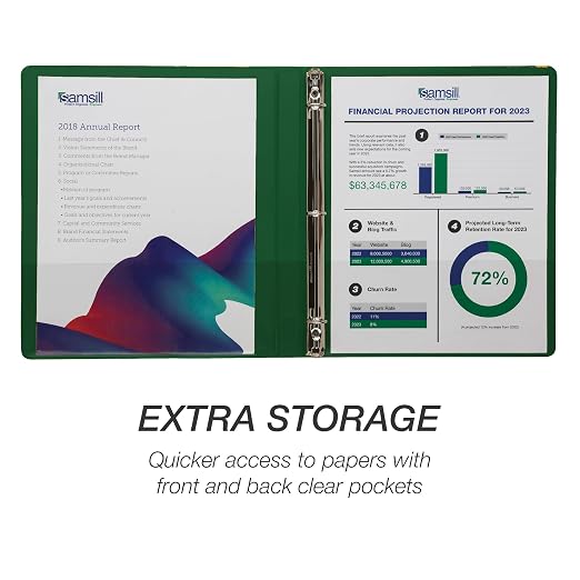 Samsill 0.5 Inch 3 Ring Binder, Made in USA, Economy Round Ring, 100 Sheet - Image 4