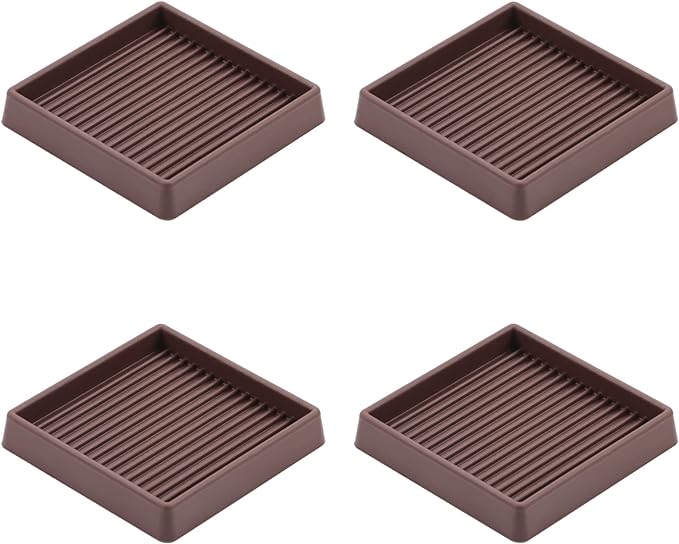VOCOMO 3X3 Rubber Caster Cups, Non Slip Furniture Pads, Anti-Slip Furniture by VOCOMO