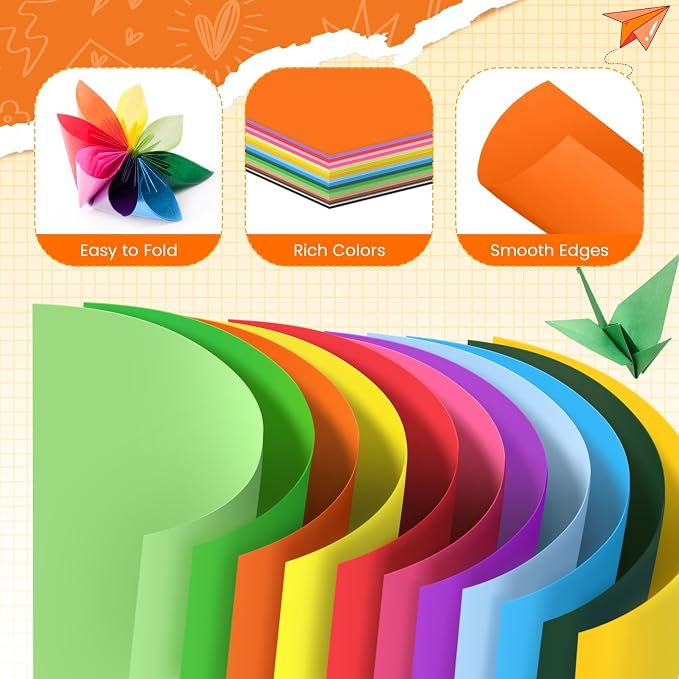 Construction Paper, 40 Sheets 8.5 x 11 Inches, 180GSM Green Card Stock - Image 2