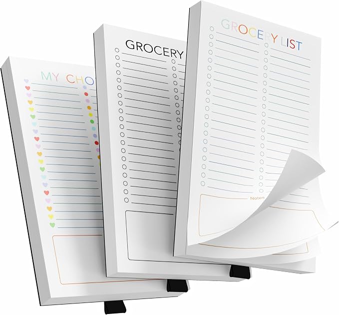 SooHeeRange 3 Pack Magnetic Grocery List Pad by Unknown