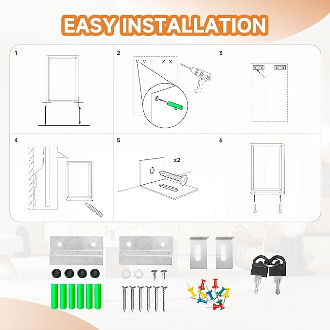 Enclosed Bulletin Board with Locking Door, Outdoor Bulletin Board Weatherproof - Image 6