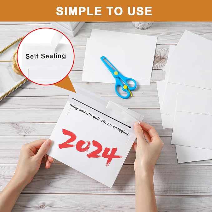 Silunkia White Blank Note Cards and Envelopes 5 x 7 Heavyweight Single Panel - Image 5