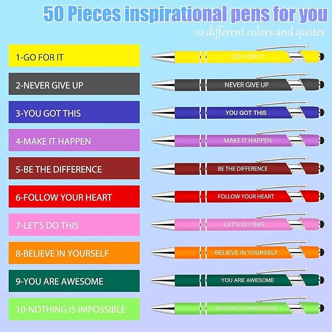 Greengines 10 Pcs Inspirational Pens - Image 3