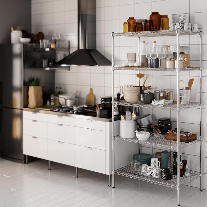 Regal Altair 24" Deep x 36" Wide x 74" Height Wire Shelving Kit | 5-Tier | NSF - Image 8