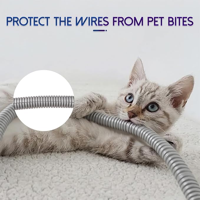 Split Wire Loom Tubing, 25ft Cord Protectors from Pets No Chew, Flexible Wire - Image 7