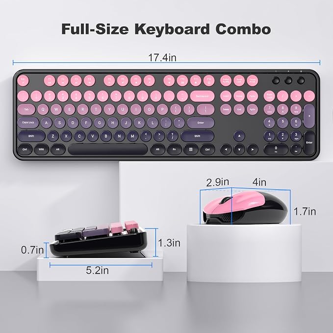 MOFII Wireless Keyboard and Mouse Combo, Full Size 2.4G Plug and Play - Image 7