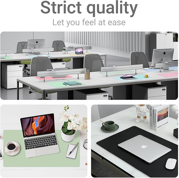 ‎Boutilon Leather Desk Pad Protector, Non-Slip Mouse Pad, Laptop Desk Pad - Image 7