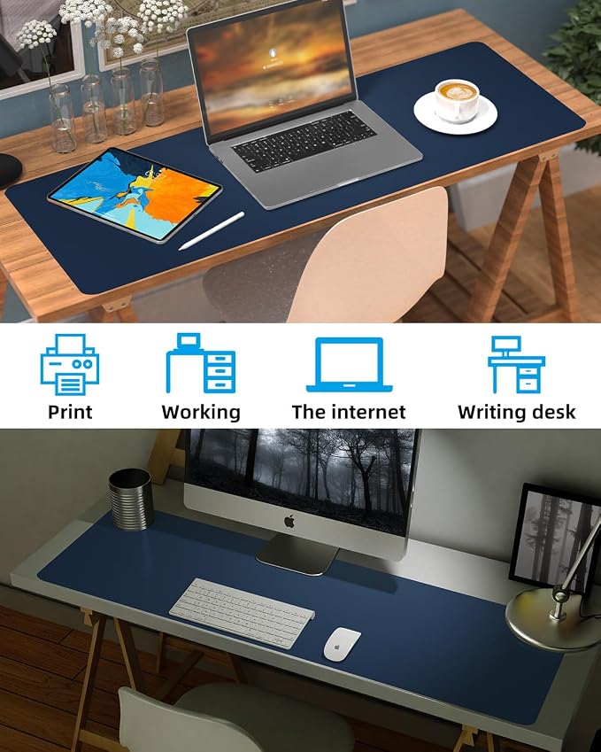 Desk mat Large, Leather Desk Pad Protector, Office Desk Mat, Mouse Pad - Image 6