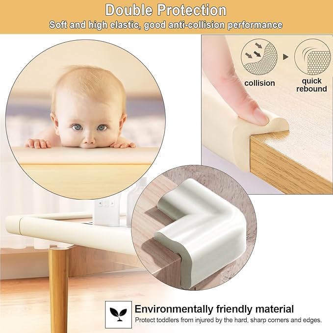 Baby Proof Corners and Edges Protector 20ft Edge+8 Corner Guard, Fireplace Baby - Image 5