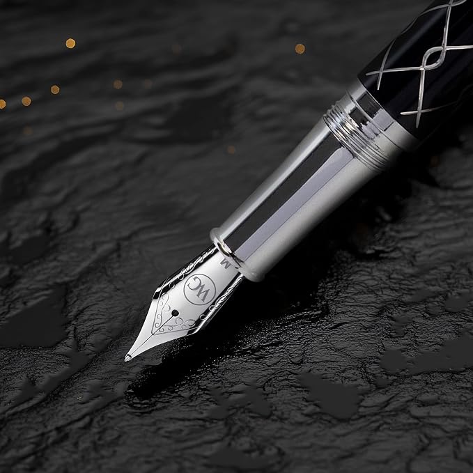Webson Gill ‘The Weaver’ Black Luxury Executive Fountain Pen, Polished Lacquer - Image 7