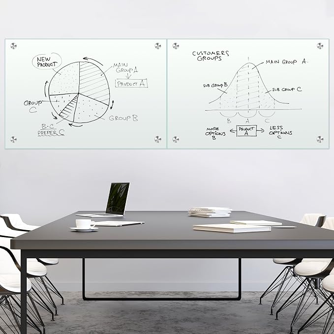 H-Qprobd Glass White Board for Wall Dry Erase Board 48" x 32" Magnetic - Image 5