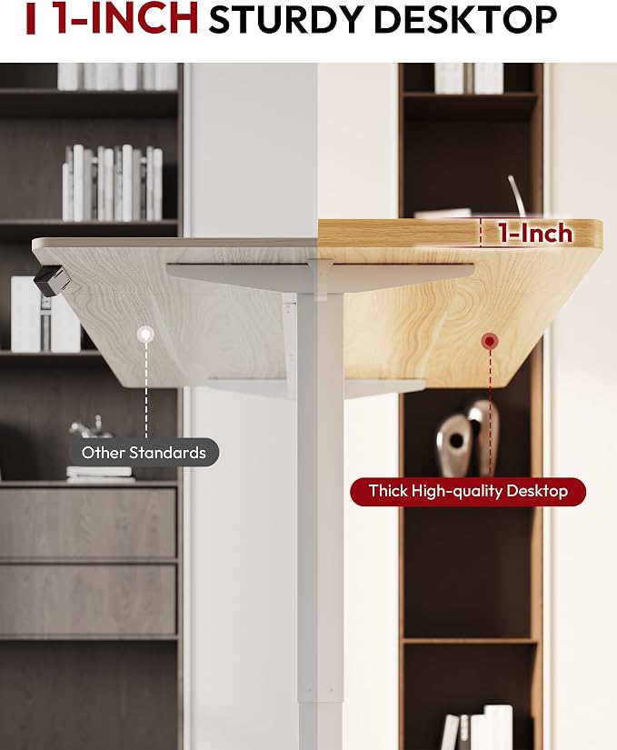 SANODESK Electric Standing Desk 48 x 30 Inches Whole-Piece Desktop Height - Image 6