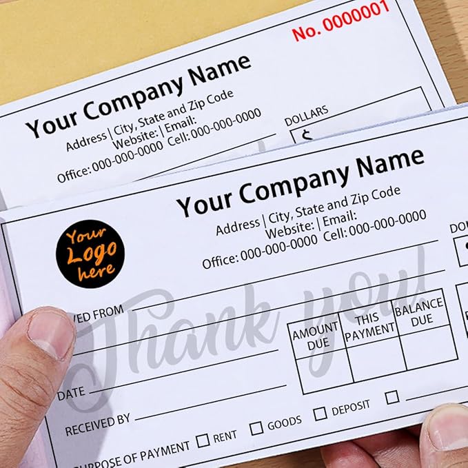 Personalized Invoice Book Custom 2 Part/3 Part Receipt Book Quote Estimate - Image 7