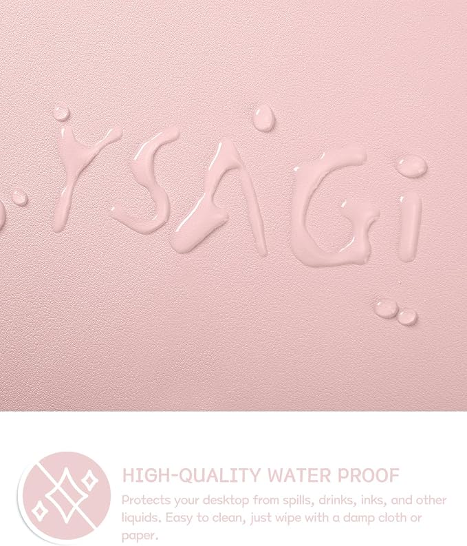 YSAGi Non-Slip Leather Desk Pad Long Size, Waterproof Laptop Computer Desk - Image 4