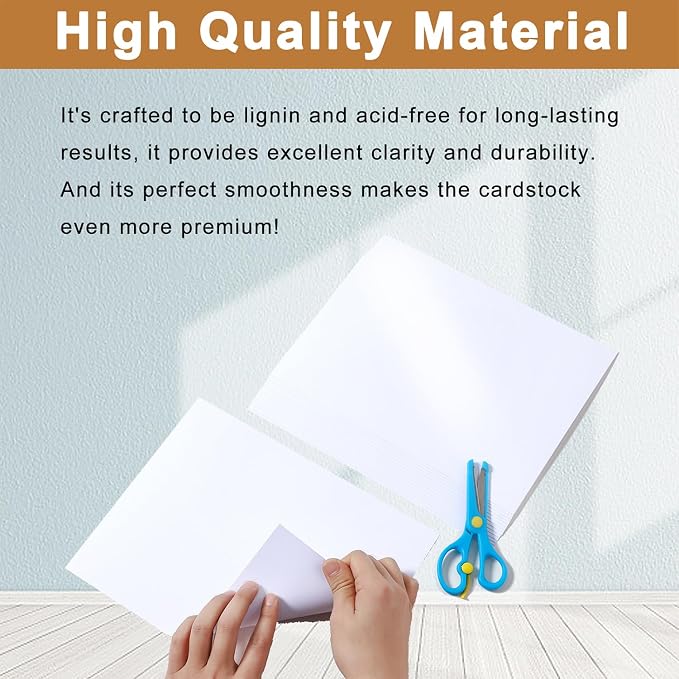 Silunkia 100 Sheets White Shimmer Cardstock 8.5 x 11 Certificate Paper - Image 4