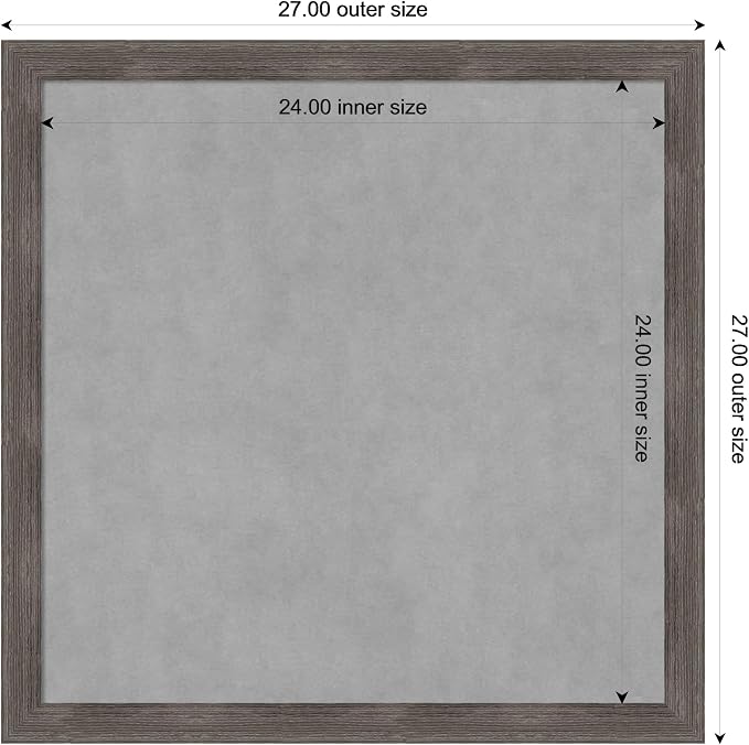 Amanti Art Grey Framed Magnetic Board 27x27 Medium Vision Board - Image 3