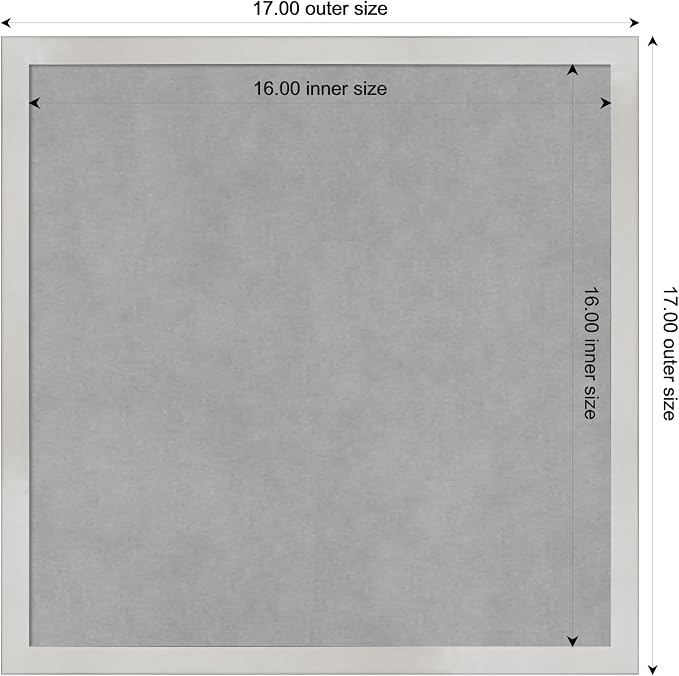 Amanti Art Silver Framed Magnetic Board 17x17 Small Vision Board - Image 3