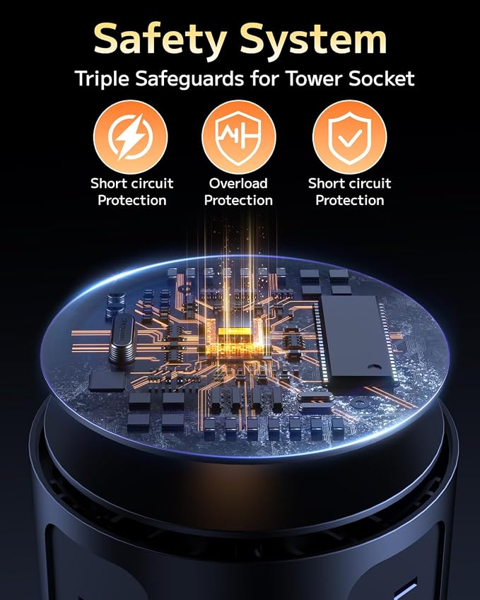 Yegosh Power Strip Tower Surge Protector - Image 6