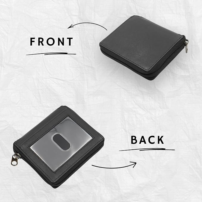 ag wallets Mens Zip Around Leather Wallet - Image 8