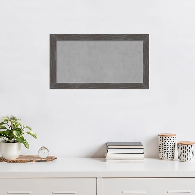 Amanti Art Grey Framed Magnetic Board 15x27 Small Vision Board - Image 5