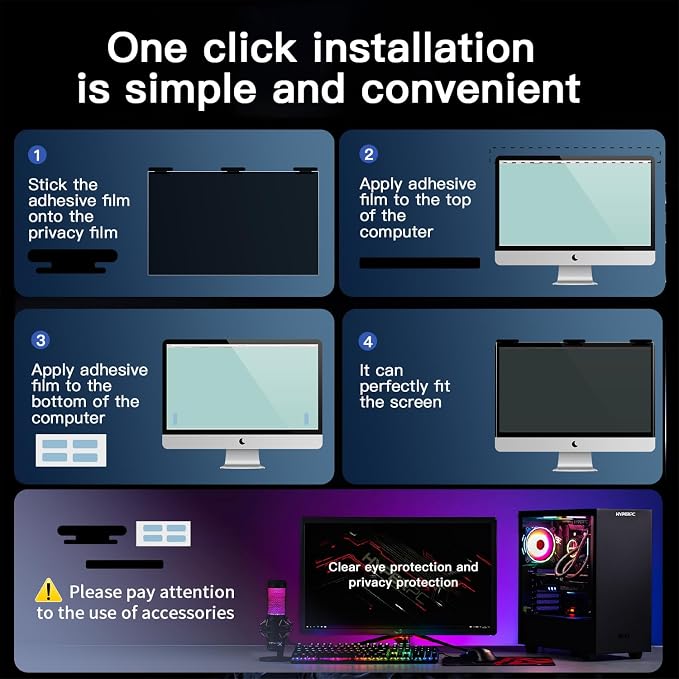 2 Pack Magnetic Hanging Computer Privacy Screen 24 Inch - Image 8