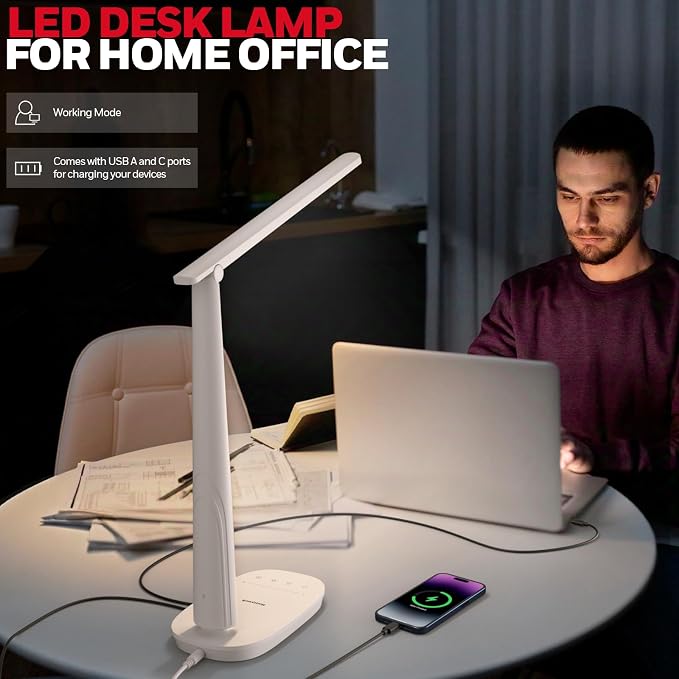 Honeywell LED Desk Lamp for Home Office, Eye-Caring Light - Image 4