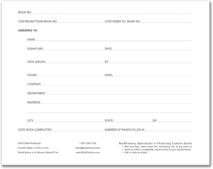 BookFactory Visitor Log Book/Visitors Register Sign-in Logbook - Image 2