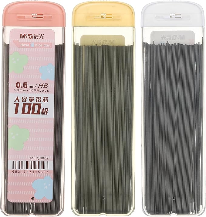 PATIKIL 300Pcs HB Mechanical Pencil Lead, 0.5mm Black Lead Refill Break by PATIKIL