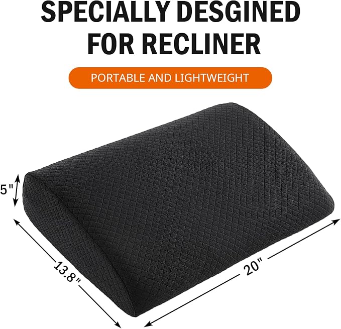 HOMBYS Lumbar Support Pillow for Recliner Chair, Memory Foam Back Support - Image 8