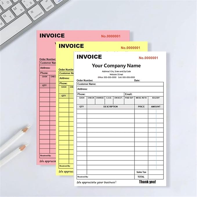 Custom Invoice Book in 3-Part /2-Part Receipt Book - Image 5