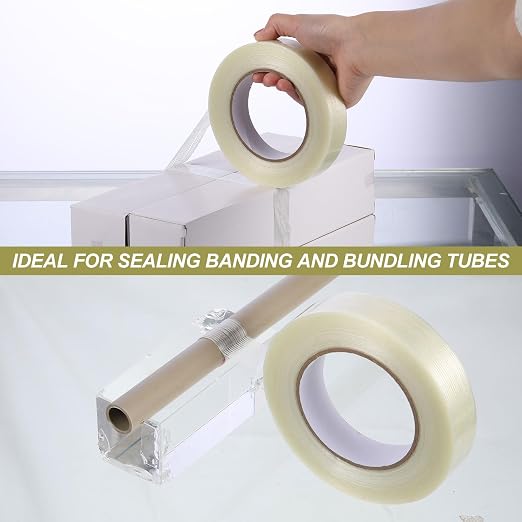 Treela 40 Rolls 1 Inch x 60 Yards Filament Strapping Tape 5.5 Mil Transparent - Image 6