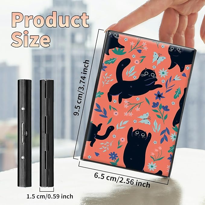BWEGRHE Slim Credit Card Holder, Aluminum Minimalist Hard Case Pocket-Sized - Image 2