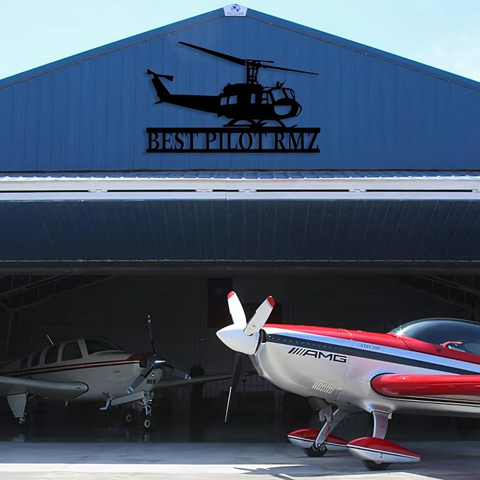Personalized Metal Airplane Wall Art, Airplane Name Sign, Customized Pilot Name - Image 5
