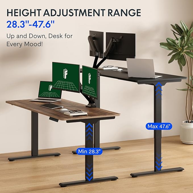 FLEXISPOT 63x28 Inch Large Dual Motor Electric Standing Desk, Creative Studio - Image 5