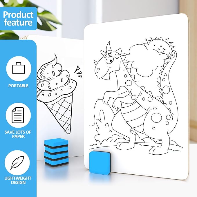 Dry Erase LapBoards, PANDRI 26 Pack Double Sided 12.5 x 9 Inch Whiteboards - Image 5