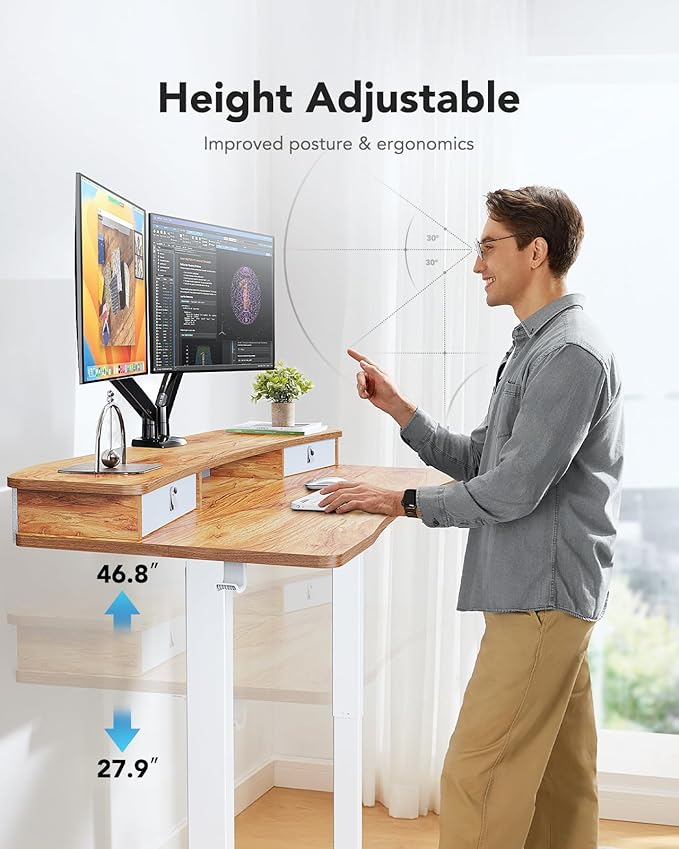 HUANUO 60″ x 30″ Electric Standing Desk - Image 6