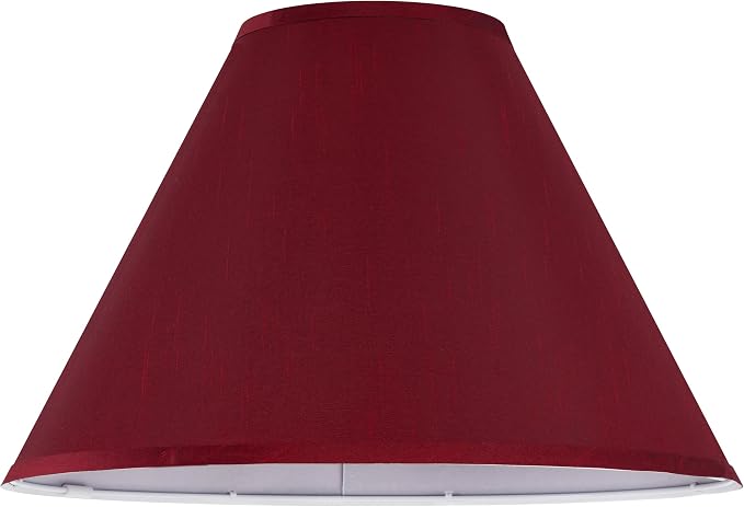 GO&SO 2Pcs Large Lamp Shades Burgundy Fabric Lampshade, 6.5" Top x 16.3" Bottom - Image 8