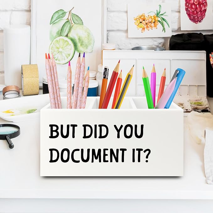 XPH Funny But Did You Document It Pen Pencil Holder Organizer - Image 2