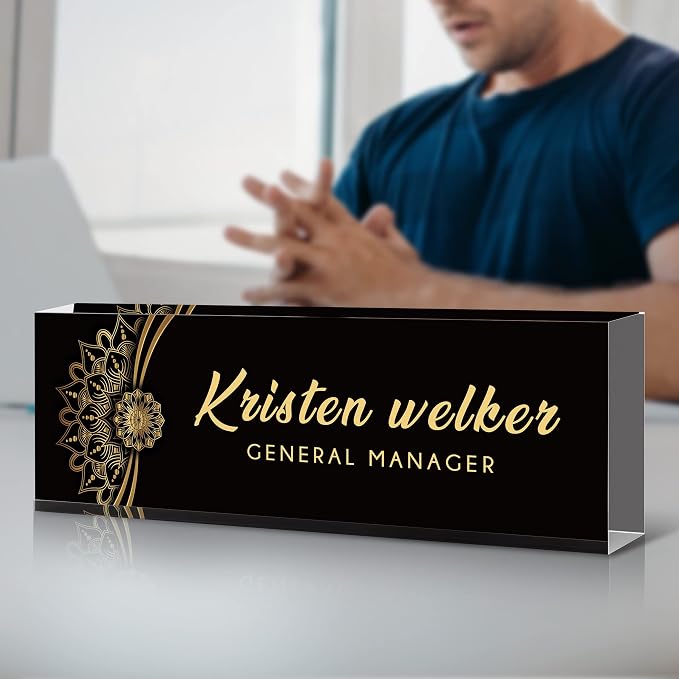 SalaGraphics Desk Name Plate Personalized, Custom - Image 2