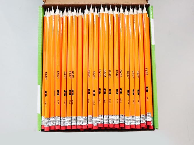 S & E TEACHER'S EDITION Woodcased #2 Pencils, Pre-sharpened, HB Lead Bulk Box - Image 4