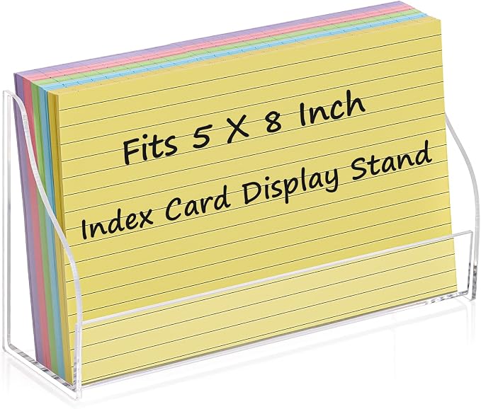 SHIQIKEJIPTY 5x8 Acrylic Index Card Holder Index Card Display Stand by SHIQIKEJIPTY