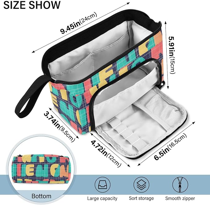 Bolaz Big Capacity Pencil Pen Case Pouch Bag School College Office Organizer - Image 3