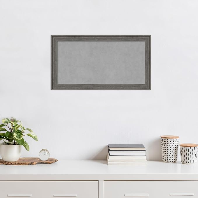 Amanti Art Grey Framed Magnetic Board 15x27 Small Vision Board - Image 5