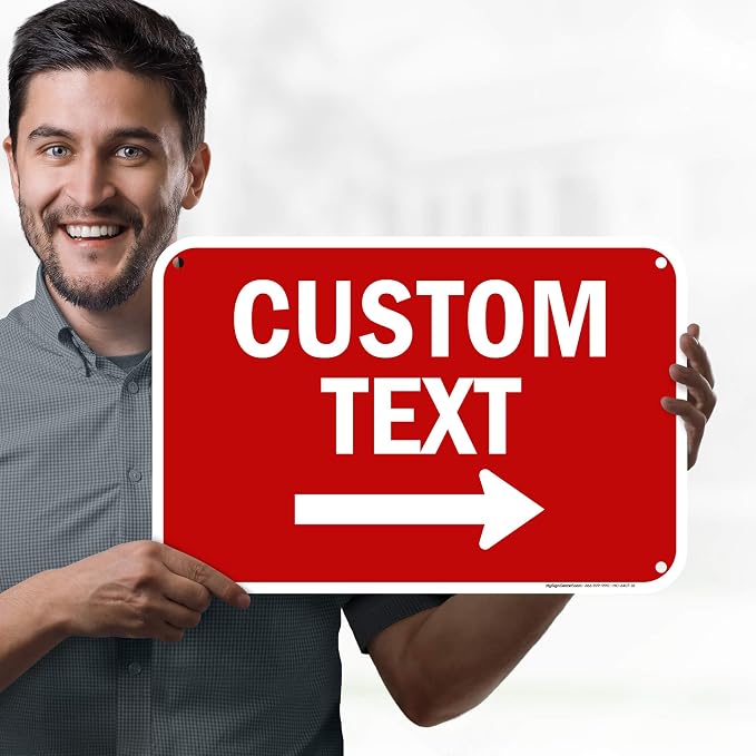 Custom Arrow, Custom Directional Sign, Right Arrow, 12x18 Inches, 55 mil thick - Image 2
