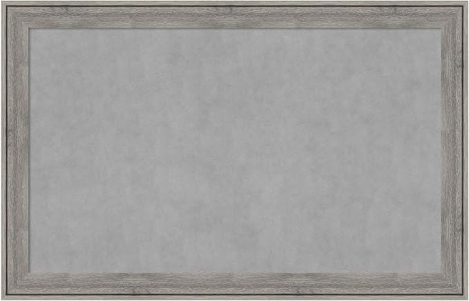 Amanti Art Grey Framed Magnetic Board 29x45 Large Vision Board by AmantiArt