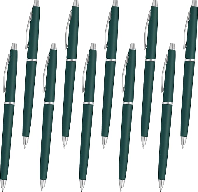 DISCOUNT PROMOS Langham Ballpoint Pens Set of 10, Bulk Pack by DISCOUNTPROMOS