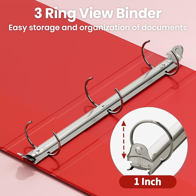 SUNEE 3 Ring Binder 1 Inch 1 Pack - Image 3