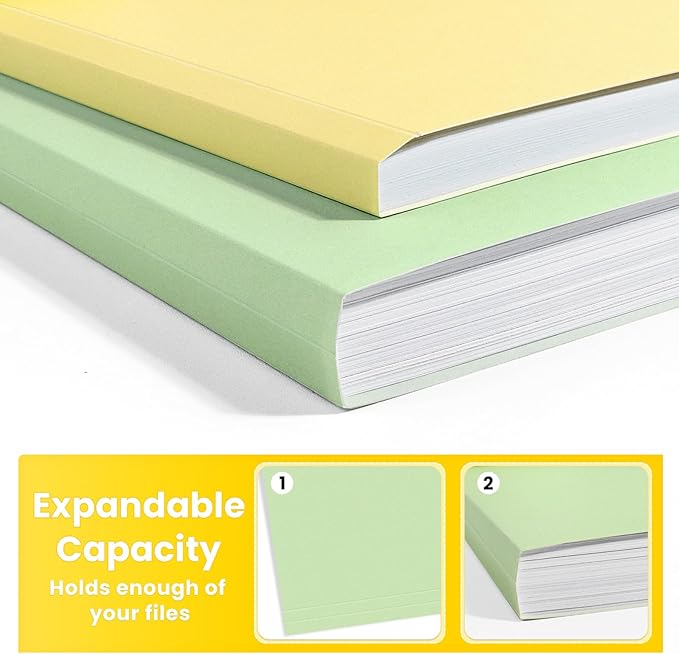 SUNEE File Folders, 100 Pack Manilla Folders 8.5 x 11, 10 Colors Folder Office - Image 5