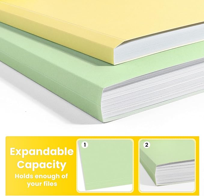 SUNEE File Folders, 120 Pack Manilla Folders 8.5 x 11, 12 Colors Folder Office - Image 5